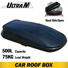 ULTRAMOTOR Car Roof Box Universal Fit Luggage Cargo Pod 500L 75KG Dual Open