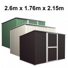 Garden Shed 2.6m x 1.76m x 2.15m Budget Tools Storage