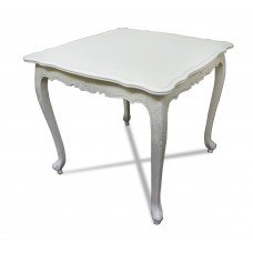 French Provincial Furniture Classic Hall Pedestal Hall Side Table in White
