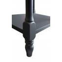 French Provincial Country Bedside Lamp Table Nightstand Black - Leg Detail