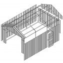 Roller Door Garage Shed 3.4m x 6m x 3m (Gable) drawing 