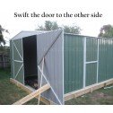 Double Barn Door Garage Shed 3.5m x 6m x 2.3m swift door