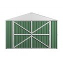 Double Barn Door Garage Shed 3.5m x 6m x 2.3m Green