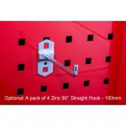 A pack of 4 Zinc 90° Straight Hook - 100mm