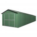 Double Barn Door Garage Shed 3.6m x 10.64m x 3m (Gable) Green 45