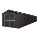 Double Barn Door Garage Shed 3.6m x 10.64m x 3m (Gable) Grey 45
