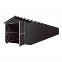 Double Barn Door Garage Shed 3.6m x 10.64m x 3m (Gable) Grey 45 door
