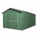 Double Barn Door Garage Shed 3.6m x 6m x 3m Green 45