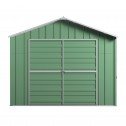Double Barn Door Garage Shed 3.6m x 6m x 3m Green front
