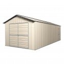 Double Barn Door Garage Shed 3.6m x 7.6m x 3m Cream 45