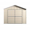 Double Barn Door Garage Shed 3.6m x 7.6m x 3m Cream Front