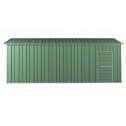 Double Barn Door Garage Shed 3.6m x 7.6m x 3m Green Side