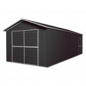 Double Barn Door Garage Shed 3.6m x 7.6m x 3m Grey 45