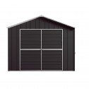 Double Barn Door Garage Shed 3.6m x 7.6m x 3m Grey Front