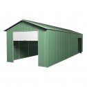 Roller Door Garage Shed 3.6m x 7.6m x 3.07m (Gable) Roller Door Green