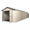 Doors Open Cream - Double Barn Door Garage Shed 3.6m x 9.1m x 3m