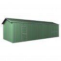 Green Side Angle - Garage Workshop Shed 3.6m x 9.12m x 3m Side Double Doors