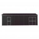 Grey Side - Garage Workshop Shed 3.6m x 9.12m x 3m Side Double Doors