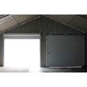 Double Garage 6.6m x 7.2m x 3.7m Widespan Cream Roller Door Workshop w Side Door inside door