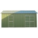 Garage Workshop Shed 3.6m x 6m x 3m Side Double Doors + PA doors 4 Frames Design EXTRA High