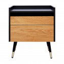 Contemporary Modern Design Two Drawers Bedside Table