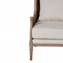 Havana Linen and Rattan Wingback Armchair Natural Cream (Detail)