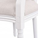 Louis Dining Armchair Set of 2 French Provincial Upholstered Carver Chair White