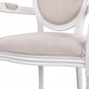 Louis Dining Armchair Set of 2 French Provincial Upholstered Carver Chair White