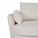Swivel Linen Snuggle Armchair Cream (Detail)