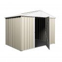 Garden Shed 2.63m x 1.74m x 2.1m Gable Roof Cream Open