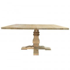French Provincial Chateau Pedestal Square Dining Table