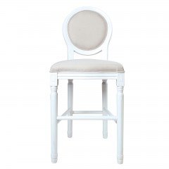 Louis Bar Stool French Provincial White Washed Oak
