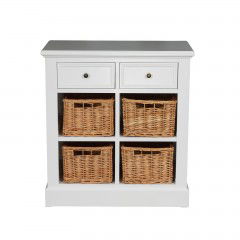 Hamptons Coastal 4 Baskets Buffet Sideboard Cabinet
