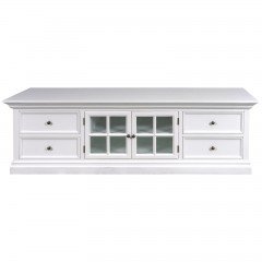 Hamptons Halifax White TV Unit Entertainment With Drawers