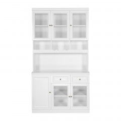 Hamptons Halifax Kitchen Pantry Glass Display Buffet and Wine Cabinet