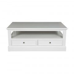 Hamptons Coastal 2 Drawers Coffee Table in WHITE