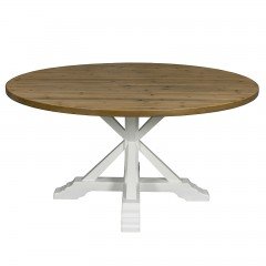 Hamptons Round Trestle Dining Table 