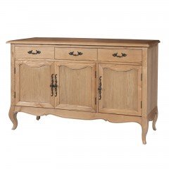 French Provincial Furniture Natural Ash Display Buffet