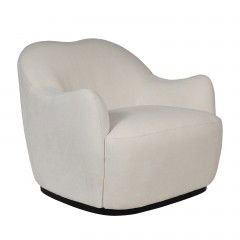 Contemporary Classic Comfort Swivel Upholstered Accent Armchair chair with Latte and Butter Cream Colour
