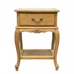 French Provincial Bedside Lamp Table - Ash