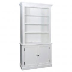 Hamptons Buffet and Hutch Library Bookcase Cabinet