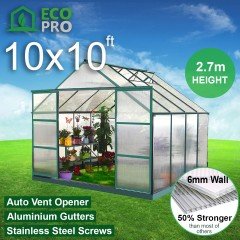 EcoPro 10x10ft Greenhouse 2.70m high