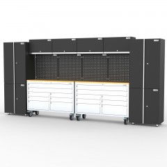 Mobile 8 Drawers Tool Chest With Storage Cabinets - UltraTools 4062mm x 480mm x 1964mm Stainless Steel 52"