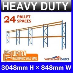 Pallet Racking 4 Bay System 3048mm High 24 Pallet Spaces