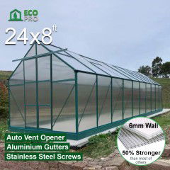 EcoPro 6mm 24 x 8ft Greenhouse