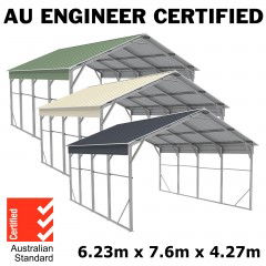 Carport 6.23 x 7.6 x 4.27m Backyard Boat Portable Vehicle Shelter