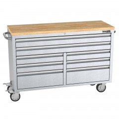 UltraTools Stainless Steel 52" Mobile Work Bench with 8 Drawers Tool Chest					