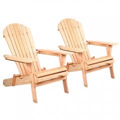Gardeon Set Of 2 Patio Furniture Outdoor Chairs Beach Chair Wooden Adirondack Garden Lounge