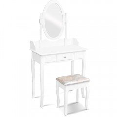 Dressing Table Stool Mirror Jewellery Cabinet Tables Drawer White Box Organizer