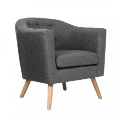 Artiss Adora Armchair Tub Chair Single Accent Armchairs Sofa Lounge Fabric Grey